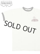 画像: 【 DUBBLEWORKS（ダブルワークス） 】　リンガーTシャツ [ Ringer Tee ] [ BULLDOG ] [ OFF WHITE x BLACK ] 【 メール便可 】