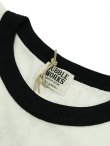 画像6: 【 DUBBLEWORKS（ダブルワークス） 】　リンガーTシャツ [ Ringer Tee ] [ BROADMOOR ] [ OFF WHITE x BLACK ] 【 メール便可 】
