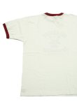 画像2: 【 DUBBLEWORKS（ダブルワークス） 】　リンガーTシャツ [ Ringer Tee ] [ BROADMOOR ] [ OFF WHITE x RED ] 【 メール便可 】