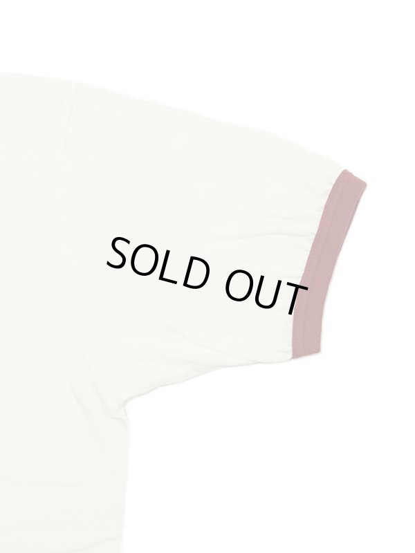 画像5: 【 DUBBLEWORKS（ダブルワークス） 】　リンガーTシャツ [ Ringer Tee ] [ BROADMOOR ] [ OFF WHITE x RED ] 【 メール便可 】