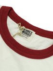 画像7: 【 DUBBLEWORKS（ダブルワークス） 】　リンガーTシャツ [ Ringer Tee ] [ BROADMOOR ] [ OFF WHITE x RED ] 【 メール便可 】