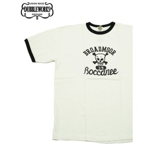 画像: 【 DUBBLEWORKS（ダブルワークス） 】　リンガーTシャツ [ Ringer Tee ] [ BROADMOOR ] [ OFF WHITE x BLACK ] 【 メール便可 】