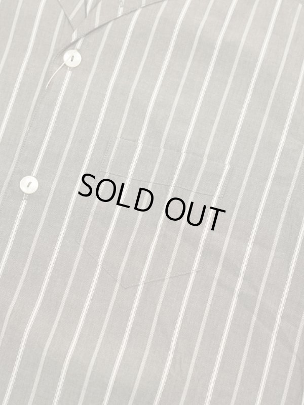 画像4: 【 Pherrow's（フェローズ） 】 半袖ストライプイタリアンカラーシャツ [  ITALIAN COLLAR SHIRTS ] [ CHARCOAL STRIPE ] 【 メール便可 】