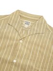 画像3: 【 Pherrow's（フェローズ） 】 半袖ストライプイタリアンカラーシャツ [  ITALIAN COLLAR SHIRTS ] [ BEIGE STRIPE ] 【 メール便可 】