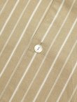 画像6: 【 Pherrow's（フェローズ） 】 半袖ストライプイタリアンカラーシャツ [  ITALIAN COLLAR SHIRTS ] [ BEIGE STRIPE ] 【 メール便可 】