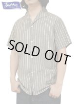 画像: 【 Pherrow's（フェローズ） 】 半袖ストライプイタリアンカラーシャツ [  ITALIAN COLLAR SHIRTS ] [ CHARCOAL STRIPE ] 【 メール便可 】