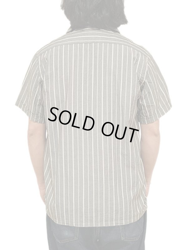 画像2: 【 Pherrow's（フェローズ） 】 半袖ストライプイタリアンカラーシャツ [  ITALIAN COLLAR SHIRTS ] [ CHARCOAL STRIPE ] 【 メール便可 】