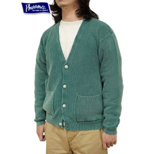 画像: 【 Pherrow's（フェローズ） 】 サマーニットカーディガン [ Summer Knit Cardigan ] [ FADE GREEN ]