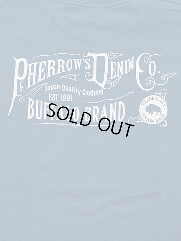 画像7: 【 Pherrow's（フェローズ） 】　ポケ付きプリントT-シャツ [ Pherrows Co ] [ S.BLUE ] 【 メール便可 】