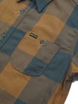 画像4: 【 Pherrow's（フェローズ） 】　ヘビーウェイトフランネルチェックシャツ [ Heavy Flannel Shirts ] [ ORANGE ]