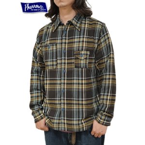 画像: 【 Pherrow's（フェローズ） 】　ガチャポケフランネルワークシャツ　[ Flannel Work Shirts ] [ BLACK × BLUE CHECK ]