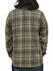 画像2: 【 Pherrow's（フェローズ） 】　ガチャポケフランネルワークシャツ　[ Flannel Work Shirts ] [ GREEN × ORANGE CHECK ]
