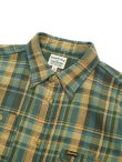 画像3: 【 Pherrow's（フェローズ） 】　ガチャポケフランネルワークシャツ　[ Flannel Work Shirts ] [ GREEN × ORANGE CHECK ]