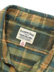 画像10: 【 Pherrow's（フェローズ） 】　ガチャポケフランネルワークシャツ　[ Flannel Work Shirts ] [ GREEN × ORANGE CHECK ]