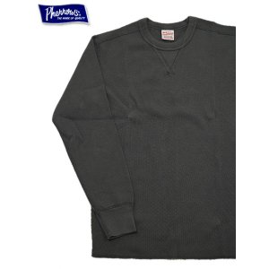 画像: 【 Pherrow's x Healthknit （フェローズ x ヘルスニット） 】 コラボサーマルTシャツ [ Thermal King ] [ S.BLACK ] 