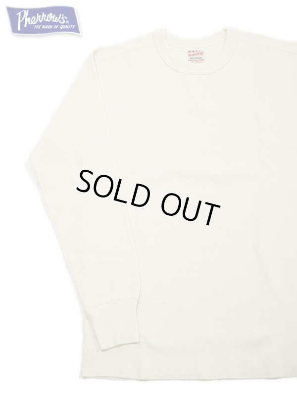 画像1: 【 Pherrow's x Healthknit （フェローズ x ヘルスニット） 】 コラボサーマルTシャツ [ Thermal King ] [ NATURAL ] 