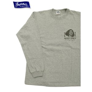 画像: 【 Pherrow's（フェローズ） 】　プリント L/S T-Shirts　[ ARMY & NAVY SHOP ] [ H.GRAY ]【 メール便可 】