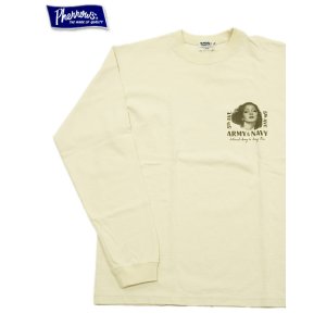 画像: 【 Pherrow's（フェローズ） 】　プリント L/S T-Shirts　[ ARMY & NAVY SHOP ] [ S.WHITE ]【 メール便可 】