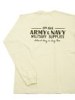 画像2: 【 Pherrow's（フェローズ） 】　プリント L/S T-Shirts　[ ARMY & NAVY SHOP ] [ S.WHITE ]【 メール便可 】