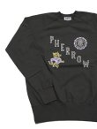画像3: 【 Pherrow's（フェローズ） 】　フロッキープリントスウェット [ PHERROW ] [ S.BLACK ]