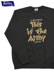 画像1: 【 Pherrow's（フェローズ） 】　スウェットタイプ T-シャツ [ スウェッT ] [ This is the Army ] [ S.BLACK ] 【 メール便可 】