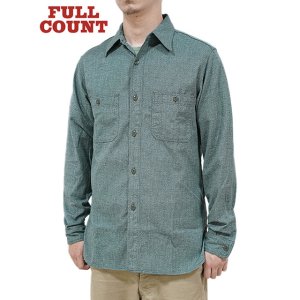 画像: 【 FULLCOUNT（フルカウント） 】　杢シャンブレーワークシャツ　[ Covert Chambray Work Shirt ]