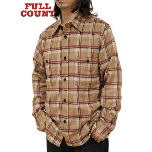画像: 【 FULLCOUNT（フルカウント） 】　ウールシャギーワークシャツ　[ Wool Shaggy Check Work Shirt ] [ Beige ]