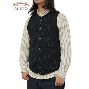 画像: 【 STUDIO D'ARTISAN（ステュディオダルチザン） 】　絣染ビーチクロスベスト　[ KASURI BEACH CLOTH VEST ]