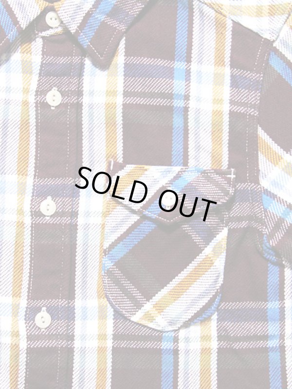 画像4: 【 UES（ウエス） 】　先染めヘビーチェックネルシャツ　[ WINE ]