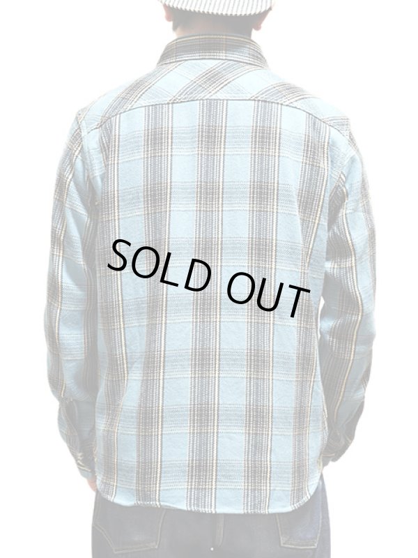 画像2: 【 UES（ウエス） 】　先染めヘビーチェックネルシャツ　[ BLUE ]