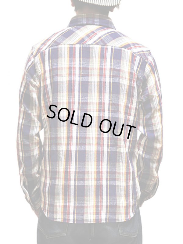 画像2: 【 UES（ウエス） 】　先染めヘビーチェックネルシャツ　[ NAVY ]