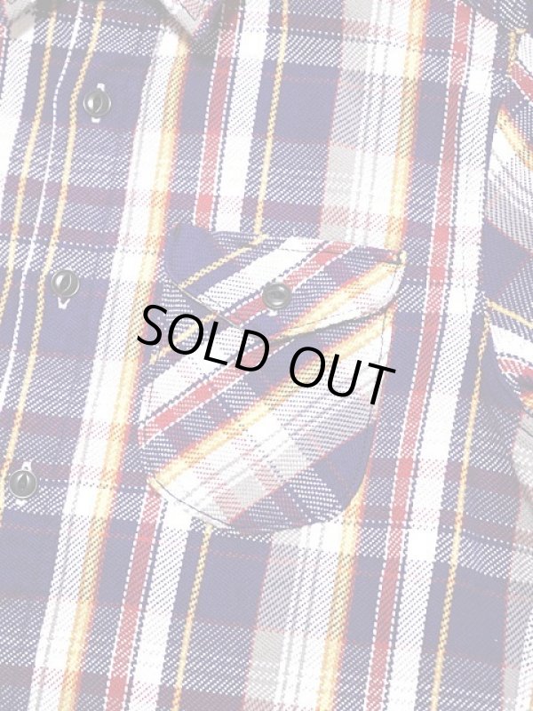 画像4: 【 UES（ウエス） 】　先染めヘビーチェックネルシャツ　[ NAVY ]