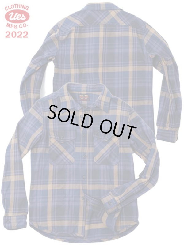 画像3: 【 UES（ウエス） 】　エクストラヘビーチェックネルシャツ　[ NAVY ]