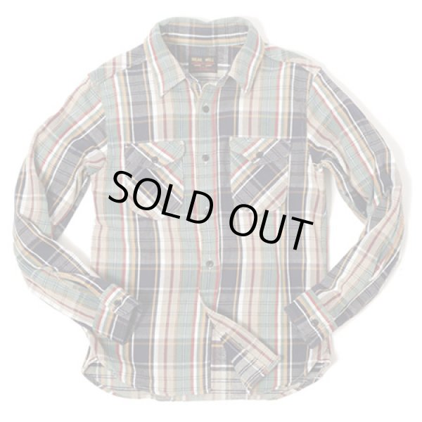 画像2: 【 予約商品  2022年モデル 】 【 UES（ウエス） 】　先染めヘビーチェックネルシャツ　[ NAVY ]