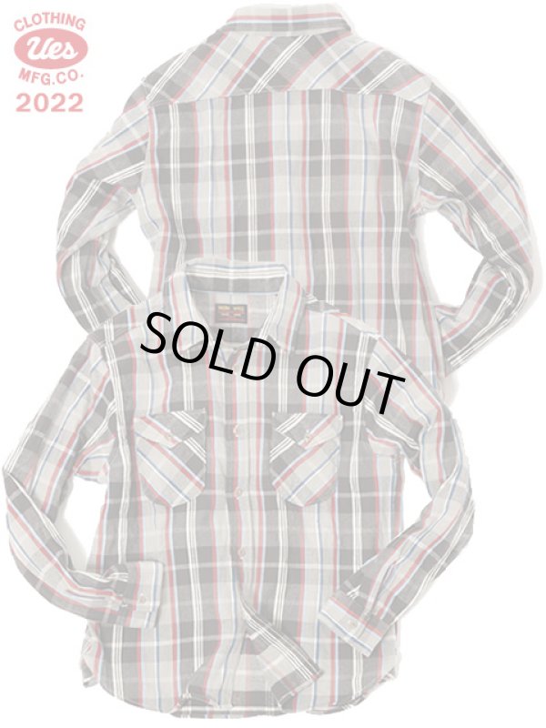 画像3: 【 UES（ウエス） 】　先染めヘビーチェックネルシャツ　[ GRAY ]