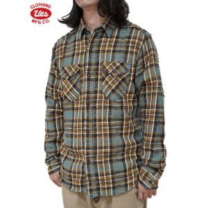 画像: 【 UES（ウエス） 】 先染めスラブチェックネルシャツ [ MUSTARD ]