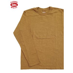 画像: 【 UES（ウエス） 】 8番スラブネップ長袖Tシャツ [ YELLOW KHAKI ] 【 メール便可 】