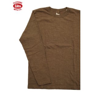 画像: 【 UES（ウエス） 】 8番スラブネップ長袖Tシャツ [ BROWN ] 【 メール便可 】