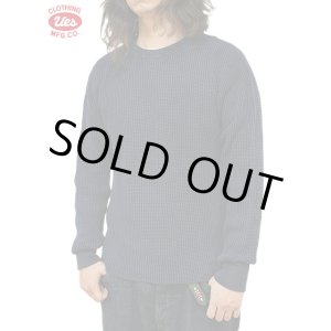 画像: 【 UES（ウエス） 】 インディゴビッグワッフルクルーネックTシャツ [ Crew Neck Thermal ] [ Indigo ]