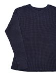 画像3: 【 UES（ウエス） 】 インディゴビッグワッフルクルーネックTシャツ [ Crew Neck Thermal ] [ Indigo ]