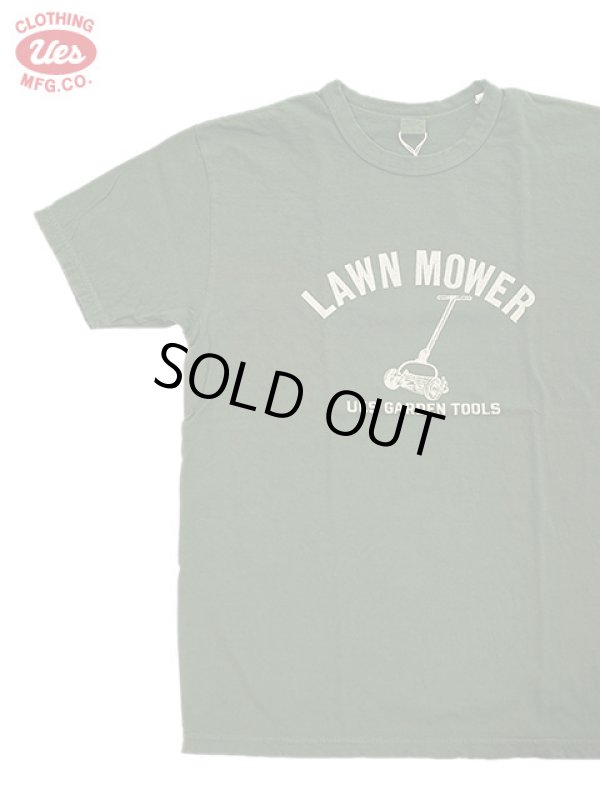画像1: 【 UES（ウエス） 】　プリントTシャツ　[ LAWN MOWER ] [ GREEN ] 【 メール便可 】