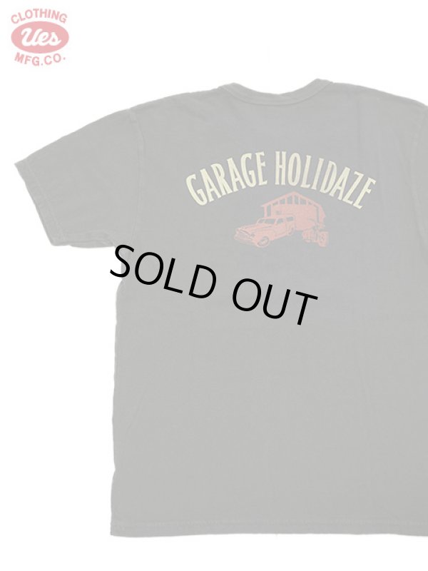 画像1: 【 UES（ウエス） 】　プリントTシャツ　[ GARAGE HOLIDAZE ] [ BLACK ] 【 メール便可 】