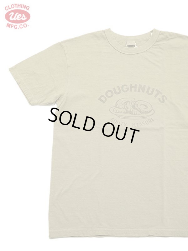 画像1: 【 UES（ウエス） 】　プリントTシャツ　[ DOUGHNUTS ] [ BEIGE ] 【 メール便可 】
