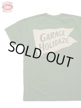 画像: 【 UES（ウエス） 】　プリントTシャツ　[ GARAGE HOLIDAZE ] [ GREEN ] 【 メール便可 】