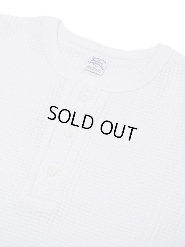 画像3: 【 UES（ウエス） 】　ビッグワッフルヘンリーネックTシャツ　 [  Heavy Thermal ]　[ WHITE ]