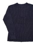 画像4: 【 UES（ウエス） 】 インディゴビッグワッフルヘンリーネックTシャツ [ Henley Neck Thermal ] [ Indigo ]