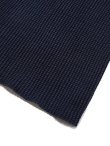 画像7: 【 UES（ウエス） 】 インディゴビッグワッフルヘンリーネックTシャツ [ Henley Neck Thermal ] [ Indigo ]