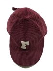 画像3: 【 FULLCOUNT（フルカウント） 】　コーデュロイベースボールキャップ　[ 6Panel Corduroy Baseball Cap 'F' Patch ] [ Burgundy ] 【 メール便可 】