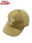 画像1: 【 FULLCOUNT（フルカウント） 】　コーデュロイベースボールキャップ　[ 6Panel Corduroy Baseball Cap 'F' Patch ] [ Beige ] 【 メール便可 】