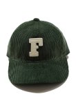 画像2: 【 FULLCOUNT（フルカウント） 】　コーデュロイベースボールキャップ　[ 6Panel Corduroy Baseball Cap 'F' Patch ] [ Green ] 【 メール便可 】